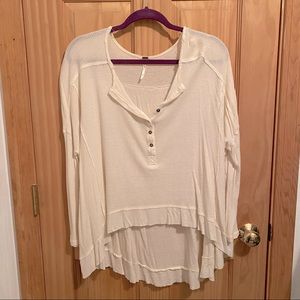 Free people flowy thermal shirt high low